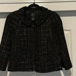 INC International Concepts Women's Black and White Tweed Blazer